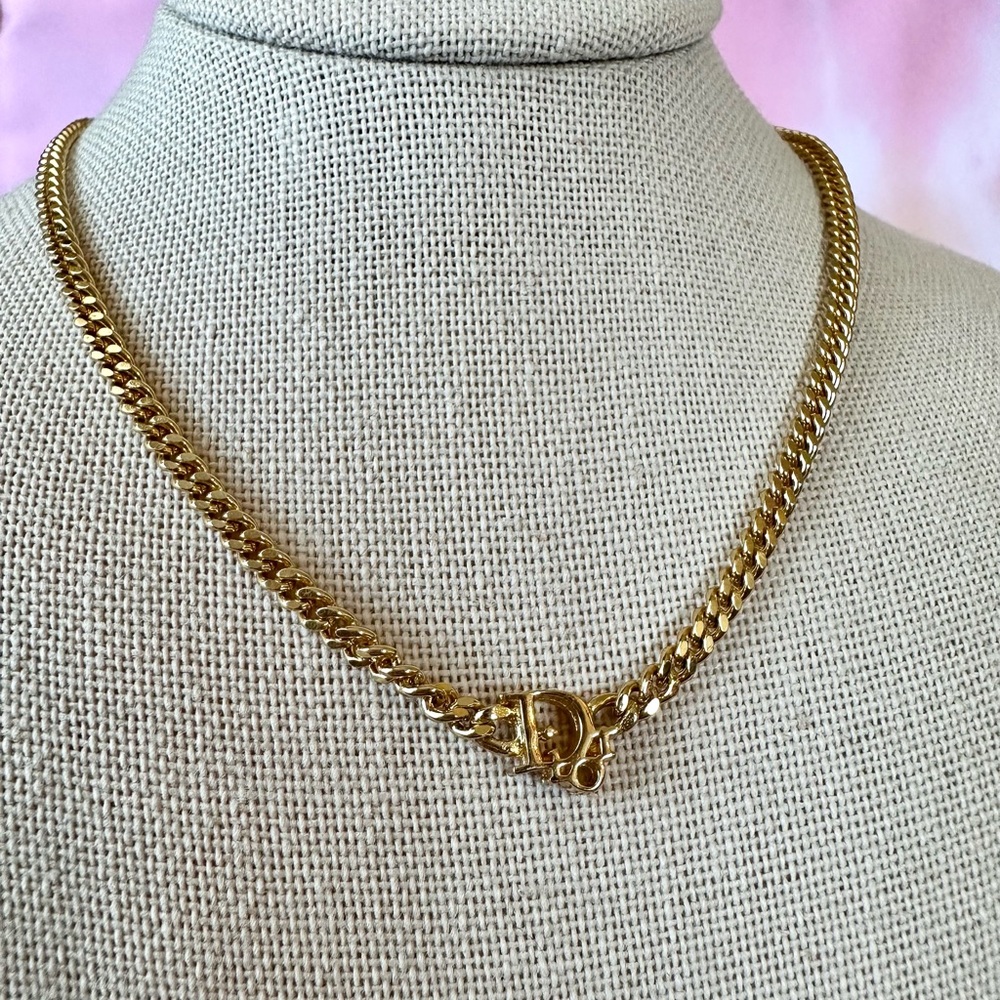 Dior Gold Chain Link Necklace
